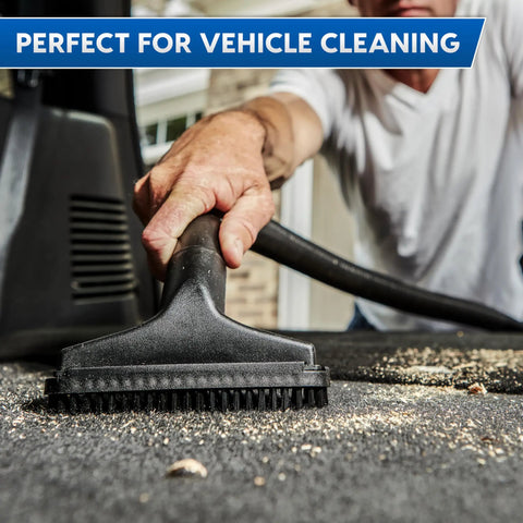 5 Gallon Wet And Dry Shop Vacuum With 3 Peak HP 65 CFM 16 Foot Reach Includes 8 Accessories With Cartridge Dry Filter And Foam Wet Filter VOC507PF used for car cleaning