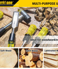 4 Piece Wood Chisel Set For Woodworking With CR-V Steel Beveled Edge Blades, Safety Caps, And A Durable PVC High Impact Handle