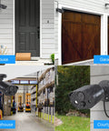 1080p HD-TVI Security Camera For Indoor Outdoor Use With Audio Recording, mounted at house, garage, warehouse, and courtyard