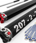 Garage Door Torsion Springs With Non Slip Winding Bars And Oil Free Coil For Smooth Operation 2 Inch Inside Diameter And 22 Inch Length