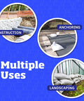 Heavy Duty Sand Bags With Tie Strings White 14x26 Inches 50 Lb Capacity Pack Of 100 UV Protected For Flood Control And Storm Preparedness Built From Durable Woven Polypropylene used for construction, anchoring, landscaping