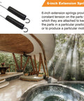 Hella Smooth Six Inch Extension Spring For Recliner Tilt Assist Mechanism Two Pack Auxiliary Chair Glide Replacement Part in a tranquil garden setting.