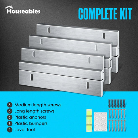 Heavy Duty Aluminum French Cleat Hanger Mirror Hanging Kit With Z Clips And Z Brackets 50 Lbs Capacity 6 Inch Mounting Brackets 3 Pairs