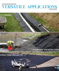 Heavy Duty 8 Oz Geotextile Non Woven Fabric For Landscaping And Drainage French Drains Erosion Control 3x100 applications