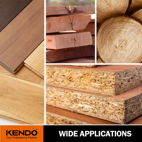 Various types of wood and laminate materials suitable for use with Two Pack Ten Inch Carbide Tipped Circular Saw Blades With 40T And 60T Teeth And Five Eighth Inch Arbor For Plywood Laminate Ripping And Finishing Cuts On Miter And Table Saws Pro Grade.