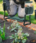 Garden Kneeler And Seat Foldable Stool With Thick EVA Pad And Dual Tool Pouches Converts To A Comfortable Garden Bench
