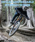 Cyclist riding mountain bike using Ceramic Bike Brake Pads Set For Disc Brakes With Broad Compatibility For Shimano Deore Tektro And TRP Models