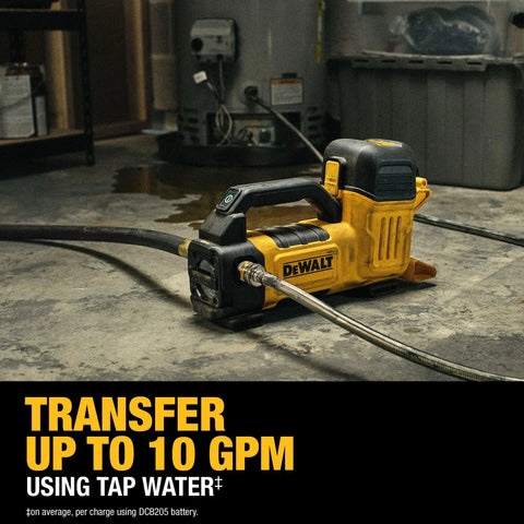 Top Shelf 20V Max Transfer Pump Kit Delivers Smooth HVAC And Refrigerant Flow At 10 Gallons Per Minute With Precise Glycol Mix Ratio For No Sweat Job Site Performance And Heavy Duty Reliability, on a concrete floor with hoses.