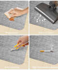Office Chair Mat For Hard Floors 36 By 48 Inches Anti Slip Non Curve Desk Chair Mat Protects Hardwood And Tile From Scuffs While Rolling Chairs Glide Smoothly In A Home Office, showing waterproof, easy to clean, anti-cracking, high temperature resistant features.