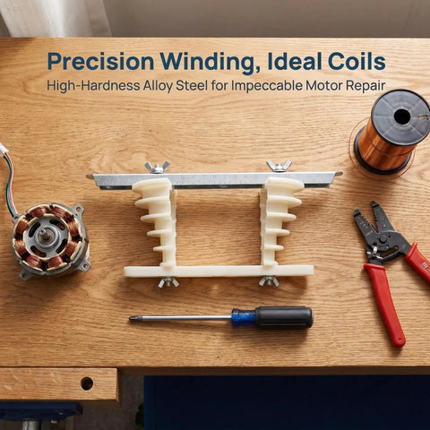 Six Layer Single Phase Coil Wire Winding Mold For Electrical Machines And Micro Motors Repair Tool With Insulation Protection And Adjustable Design, Pro Grade Plastic And Steel Frame, top view