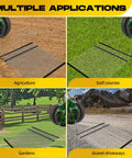 Beefy 4x5 Foot Drag Harrow For ATV And UTV With Rust Resistant Chain Field Leveler for multiple applications in agriculture, golf courses, gardens, and gravel driveways.