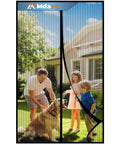 Breathable Magnetic Screen Mesh For Front And Sliding Doors, Easy Install, Keeps Bugs Out And Lets Fresh Air In shown installed on door
