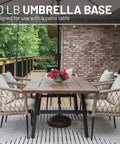 Fillable Bronze Patio Table Umbrella Base Built To Last And Heavy Duty With 3 Point 5 Pound Weight Fits One To One And A Half Inch Poles