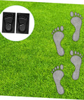 2 Pcs Reusable Paving Molds For Sidewalks And Garden Paths, Diy Cement Brick Tool Set For Backyard Patios, shown on grass