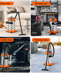 Heavy Duty Wet Dry Vacuum 10 Gallon With 8 Peak HP Monster Suction Power For Home Garage Workshop Car Jobsite Patio