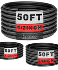 Split Wire Loom Kit 1/4 Inch 1/2 Inch 3/8 Inch 50 Ft Bulk Flexible Electrical Conduit Cable Sleeves Protective Tubing, 50 Ft rolls