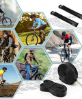 Cyclists using 700X25-28C Road Bike Inner Tubes 2 Pack With 48mm Presta Valve Premium Butyl Rubber, includes tire levers