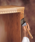Applying Clear SealCoat Universal Sanding Sealer For Interior Wood And Floors, Fast Drying, Sandable In Minutes on wooden cabinet