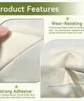 Heavy Duty Canvas Repair Tape Patch Kit 3x79 Inch Waterproof Self Adhesive Fabric Patch close-up with wear-resisting features