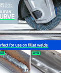 Curve Radial Flap Disc 4-1/2 In X 7/8 In 40 Grit Zirconia For Welding And Grinding Topsides And Fillet Welds Smooth Finish