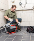 Sectional Sewer Machine With A61 Auger Tool Kit And A62 Drain Cable Kit For Heavy Duty Drain Cleaning Ultra Portable Compact Footprint Ideal Go To Gear For Rooftops Septic Trucks And Pro Contractors, plumber clearing shower drain