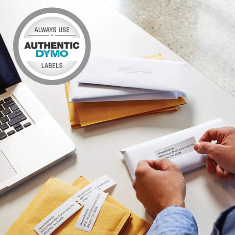 Straight Up Twin Turbo Direct Thermal Label Printer With Dual Roll Setup For Fast Shipping Labels And Office Grind Ink Free Speed For Barcodes using DYMO labels on envelopes.