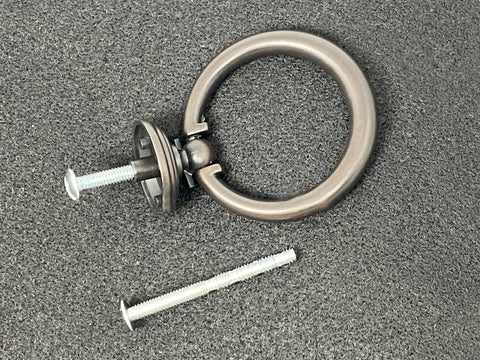 Origins Collection 2 Inch Furniture Ring Pull in Oil Rubbed Bronze for Cabinets Drawers and Furniture Pieces with screws