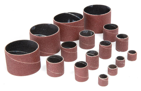 Versatile Sanding Drum Kit For Drill Presses And Power Drills With Four Drums And Sixteen Sanding Papers Includes 80 And 120 Grit Sleeves