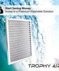 Image of Reusable Washable Furnace Filter 14x20x1 MERV 8 Aluminum Electrostatic with high dust holding capacity for cleaner air.