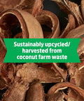 Close-up of coconut husk fibers, sustainably upcycled for Organic Seed Starting Block Expands to 12 Quarts, All Purpose Potting Mix