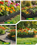 Durable 33ft Galvanized Steel Landscape Edging Kit, 10 Pack, 5 Inch High Metal Border for flowers and lawn display