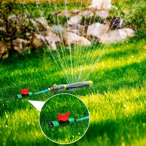 1/2 Inch Universal Drip Irrigation Shut Off Valve Set For Tubing Coupling Locking Fittings in sprinkler system on lawn