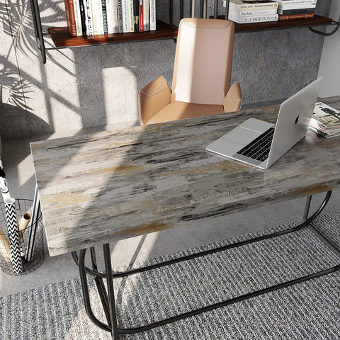 Desktop with laptop featuring Extra Thick Concrete Wallpaper Peel And Stick Roll 15.7 Inch Wide By 354 Inch Long Waterproof Self Adhesive Cement Texture