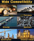 Wide compatibility with mining, petroleum, shipping, machinery, construction, and chemical industry sectors.