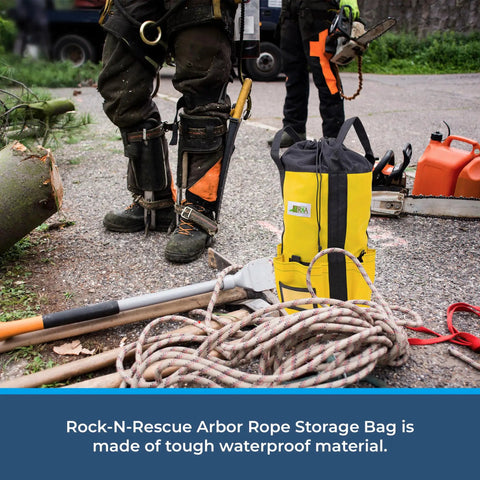 Rope Storage Bag For Rock Climbing Gear Bucket Style Backpack Waterproof 1000D Nylon Heavy Duty Arborist Equipment Organizer