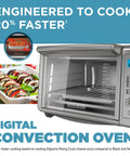 Six Slice Digital Convection Countertop Toaster Oven With Stainless Steel Finish, 120 Minute Timer, auto shutoff, easy controls