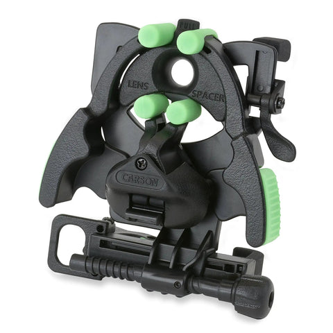 HookUpz Two Point Zero Universal Smartphone Optics Digiscoping Adapter with adjustable clamps for binoculars and scopes.