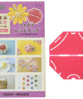 Dope Tsumami Craft Plate Kit With Round Folding Knobs and Sword Horn Knobs, includes recipe books and pink crafting template