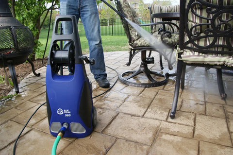 Beast Mode Portable Pressure Washer 1900 PSI 1.51 GPM 14 Amp cleaning patio furniture with bayonet attachments