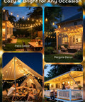 Cozy outdoor settings illuminated by Six Pack Vintage Edison LED Bulbs 6W Equivalent 750 Lumens E26 Base Non Dimmable