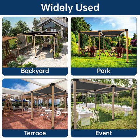 Heavy Duty Pergola Bracket Kit 4x4 With 5 Way Corner Bracket And Base Middle Support For Large Awnings Connects Extended Pavilion Wood Beams For Gazebos And Wood Sheds Rust Resistant Coated Steel