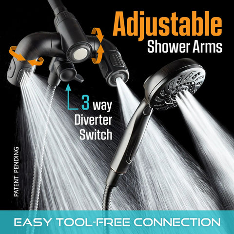 High Pressure Handheld Shower Head Combo With Adjustable Hydro Arms And 156 Mode Settings For Drenching Spa Vibes And Real Deal Kickin Bathroom Upgrades Delivering Smooth Game Changing Flow