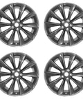 Fresh 21 Inch Replacement Wheel Set Including Four Tough Alloy Rims specifically crafted for Tesla Model S, showing four alloy rims.