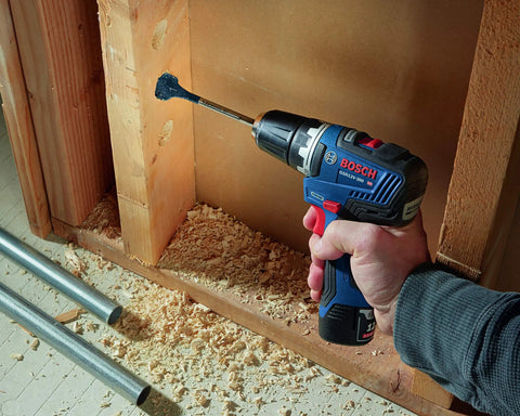 12V Max EC Brushless 3/8 Inch Drill Driver Bare Tool With Pro Torque 300 In-Lbs, 1,750 RPM, Ultra Lightweight At 1.6 Lbs in use