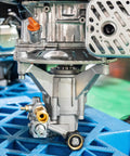 Seven Eighth Inch Shaft Vertical Pressure Washer Pump Replacement 3400 PSI Two Point Five GPM Heavy Duty on blue surface
