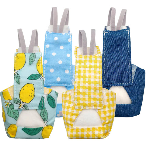 Assorted patterns of Blue Parrot Harness Flight Suit Diaper with 80 Inch Flying Leash Rope for Parrots and Small Birds, Size M