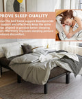 Foldable Twin Bunkie Board And Low Profile Box Spring Keep Your Mattress Firm With This Rock Solid Support Frame in a stylish bedroom.