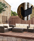 Outdoor Sectional Sofa Clips Set Of 10 Windproof Wicker Furniture Connectors For Patio Modular Couches Keep Sections From Shifting