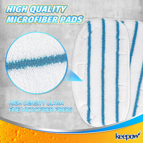 Close-up of microfiber texture on Replacement Steam Mop Pads 8 Pack For PurSteam ThermaPro 10 In 1 And ThermaPro 211.
