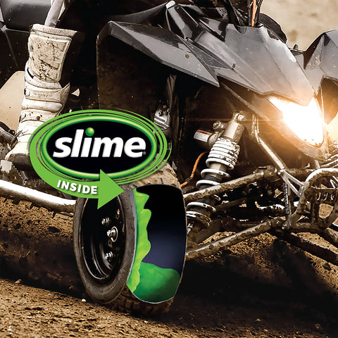ATV tire with Flat Tire Sealant For Tubeless Mower And ATV Tires, eco-friendly, non-toxic, Fibro-Seal technology inside.